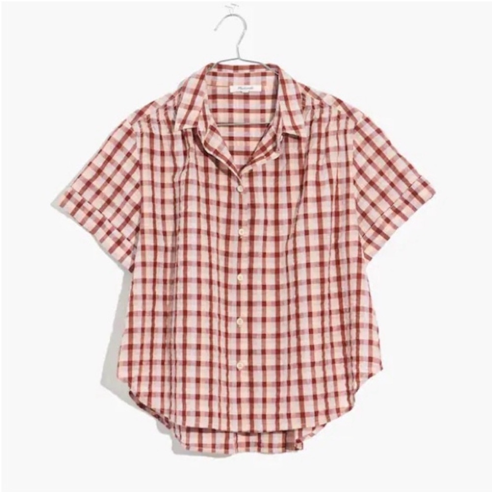 Madewell seersucker Baybrook Button-Up Short Sleeve Shirt